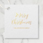 メリークリスマスフォイルメッセージカード フェイバータグ (正面)