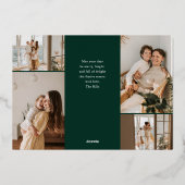 メリークリスマスフォトよくはしゃぐグリーン 箔シーズンカード (裏面)