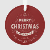 メリークリスマスフォトアクリルオーナメント オーナメント (裏面)