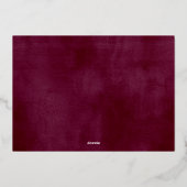 メリークリスマスフォトウィンターグリーナリーモノグラム 箔シーズンカード (裏面)