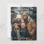 メリークリスマスフォトウィンターラビットクリスマス シーズンカード (裏面)