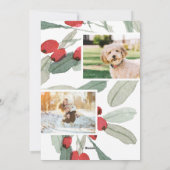 メリークリスマスフォトウォーターカラーベリー シーズンカード (裏面)