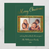 メリークリスマスフォトエレガントフレーム シーズンカード (正面/裏面)