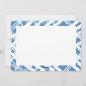 メリークリスマスフォトエレガント書道青 シーズンカード (裏面)