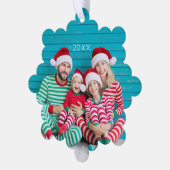 メリークリスマスフォトオーナメントカード オーナメントカード (左)