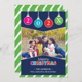 メリークリスマスフォトオーナメントカード シーズンカード (正面/裏面)