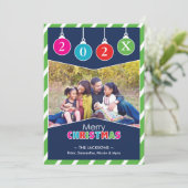 メリークリスマスフォトオーナメントカード シーズンカード (スタンド正面)