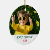 メリークリスマスフォトオーナメント セラミックオーナメント (右)