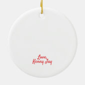 メリークリスマスフォトオーナメント セラミックオーナメント (裏面)