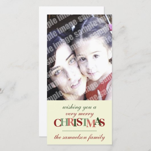 メリークリスマスフォトカスタムカード シーズンカード (正面/裏面)