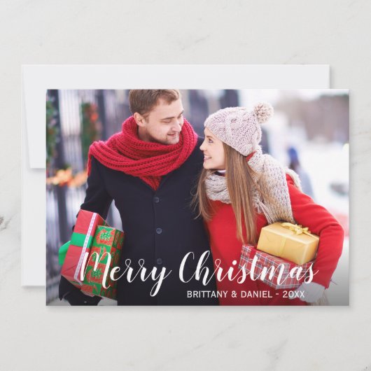 メリークリスマスフォトカップルのカードWSt シーズンカード (正面)