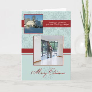 メリークリスマスフォトカードダブルミント シーズンカード