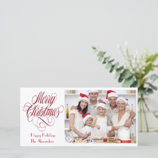 メリークリスマスフォトカードテンプレート挿入写真 シーズンカード (スタンド正面)
