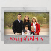 メリークリスマスフォトカードテンプレート シーズンカード (正面/裏面)