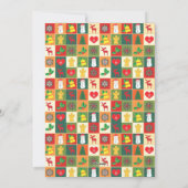 メリークリスマスフォトカード緑と白のスクリプト シーズンカード (裏面)