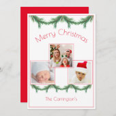 メリークリスマスフォトカード3写真 (正面/裏面)