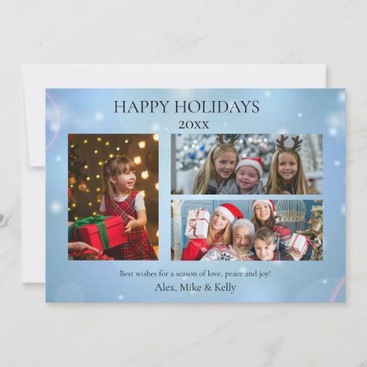 メリークリスマスフォトカード3写真 案内状 (正面)
