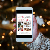 メリークリスマスフォトカード3枚写真コラージュ