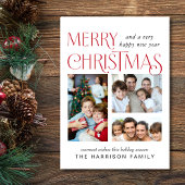 メリークリスマスフォトカード3枚写真コラージュ