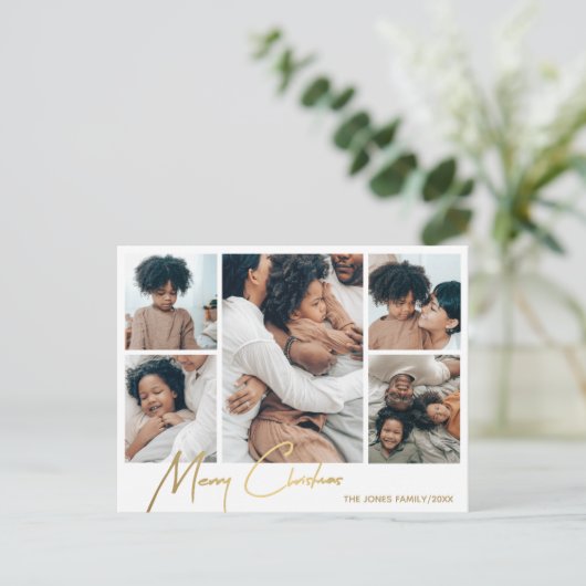 メリークリスマスフォトカード5写真 シーズンポストカード (スタンド正面)