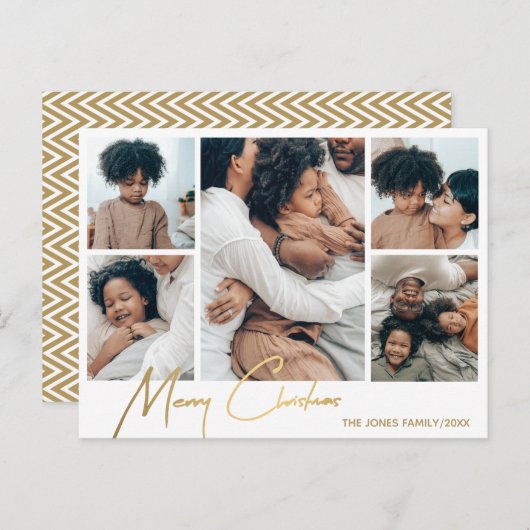 メリークリスマスフォトカード5写真 シーズンポストカード (正面/裏面)