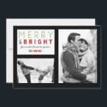 メリークリスマスフォトカード シーズンカード<br><div class="desc">メリー・クリスマス・テーマに2枚の写真を持つフォトカード。 赤、金ゴールド、青、緑の影。 使用違う可能な背景色</div>