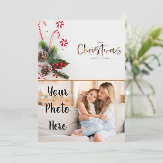 メリークリスマスフォトカード シーズンカード (スタンド正面)