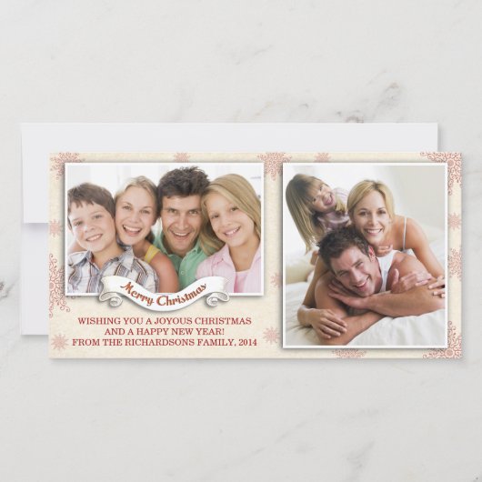 メリークリスマスフォトカード シーズンカード (正面)