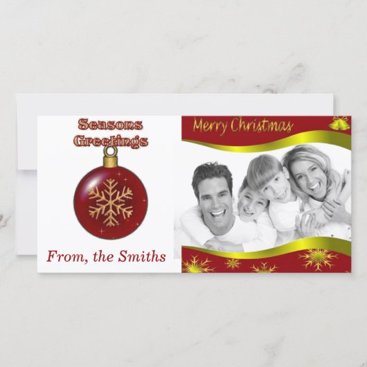 メリークリスマスフォトカード シーズンカード (正面)