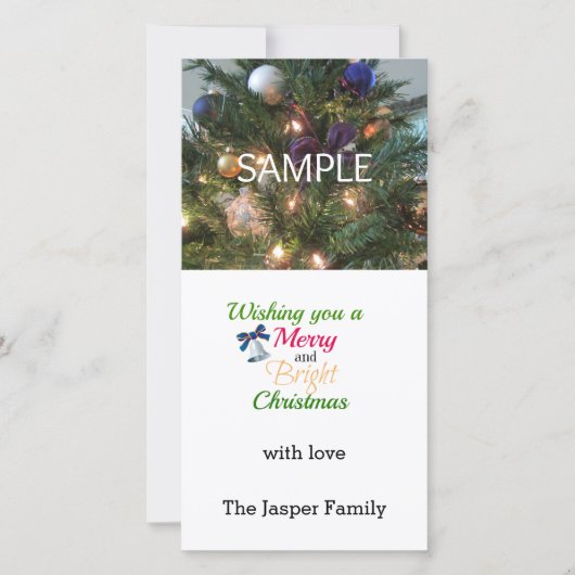 メリークリスマスフォトカード シーズンカード (正面)