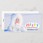メリークリスマスフォトカード | 手書き シーズンカード (正面/裏面)