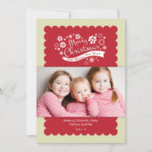 メリークリスマスフォトカード 招待状 (正面)