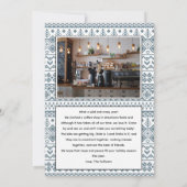 メリークリスマスフォトカード |縦、黒 招待状 (裏面)