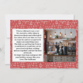 メリークリスマスフォトカード – 赤 招待状 (裏面)