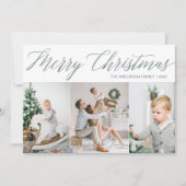 メリークリスマスフォトカード(3枚の写真) シーズンカード (正面)