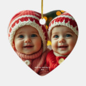 メリークリスマスフォトクリスマスオーナメント セラミックオーナメント (裏面)