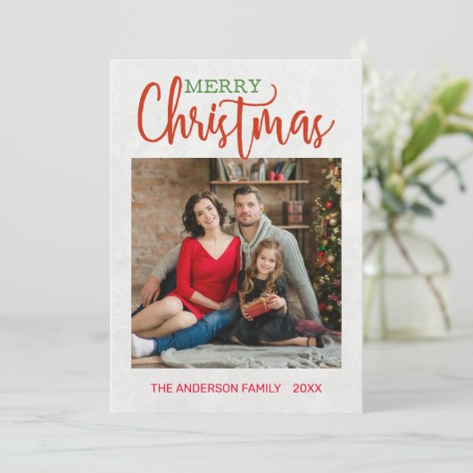 メリークリスマスフォトクリスマスカード カード (スタンド正面)