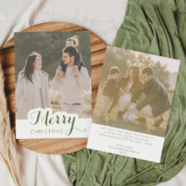 メリークリスマスフォトクリスマスカード サンキューカード