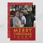 メリークリスマスフォトクリスマスカード シーズンカード (正面/裏面)