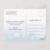 メリークリスマスフォトクリスマスグリーティングホリデー ポストカード (裏面)