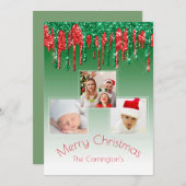 メリークリスマスフォトグリッタードリップスリー3写真 (正面/裏面)