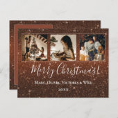 メリークリスマスフォトグリッター シーズンポストカード (正面/裏面)