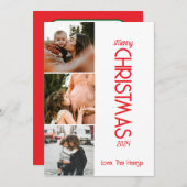 メリークリスマスフォトグリーティングカード シーズンカード (正面/裏面)