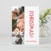 メリークリスマスフォトグリーティングカード シーズンカード (スタンド正面)