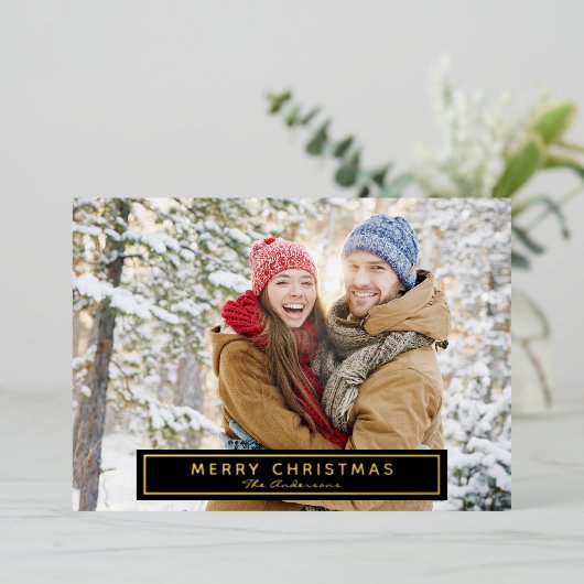 メリークリスマスフォトグリーティン実在グフォイルカード 箔シーズンカード (立ち正面)