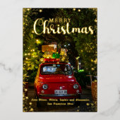 メリークリスマスフォトグリーティン実在グ 箔シーズンカード (正面)