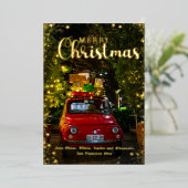 メリークリスマスフォトグリーティン実在グ 箔シーズンカード (立ち正面)