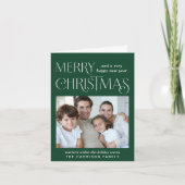 メリークリスマスフォトグリーン シーズンカード (正面)