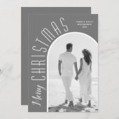 メリークリスマスフォトグレー シーズンカード (正面/裏面)