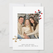 メリークリスマスフォトグローブオーナメントカード (裏面)